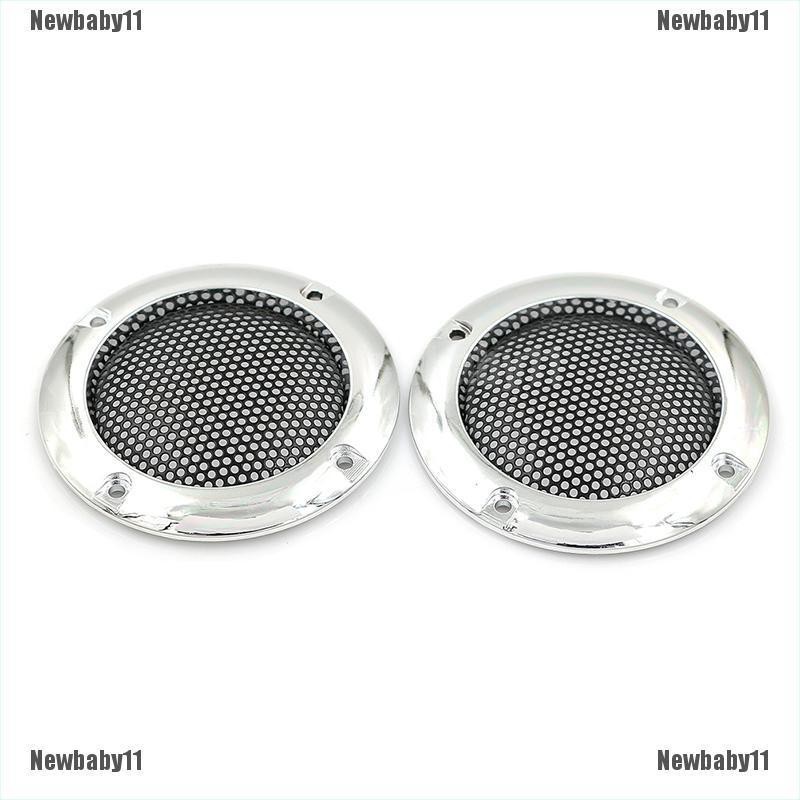 Set 2 Ốp Lưới Tròn 2 &quot;inch Bằng Kim Loại Trang Trí Loa Âm Thanh