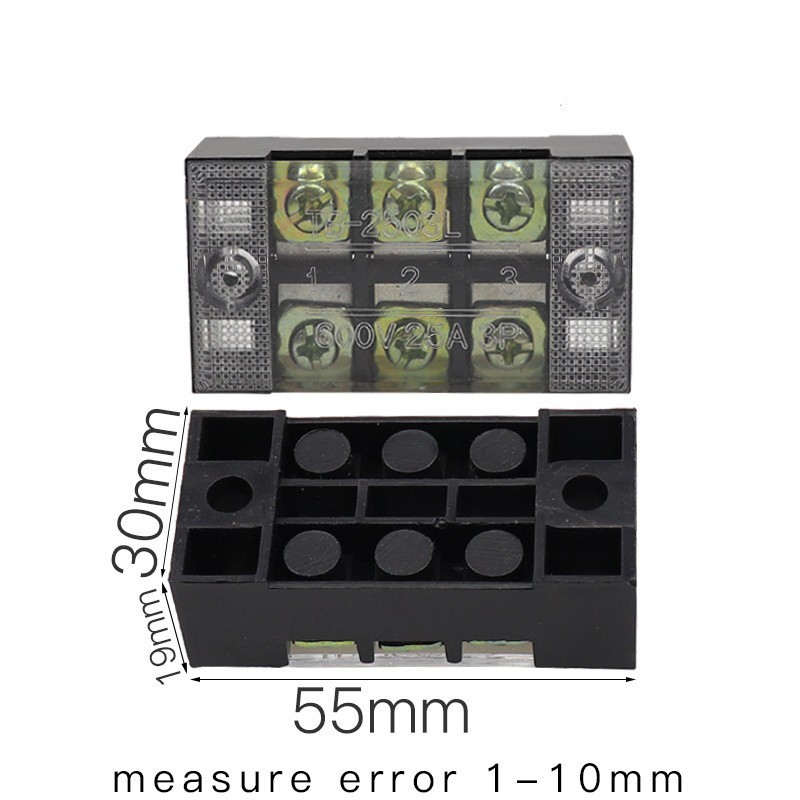 1 Mạch Nối Dây Điện Hai Hàng 25a 600v Tb-2503 / Tb-2504 / Tb-2506 / Tb-2508 / Tb-2510 / Tb-2512
