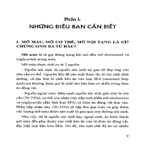 Sách - Ăn Giảm Mỡ Máu, Mỡ Cơ Thể, Mỡ Nội Tạng