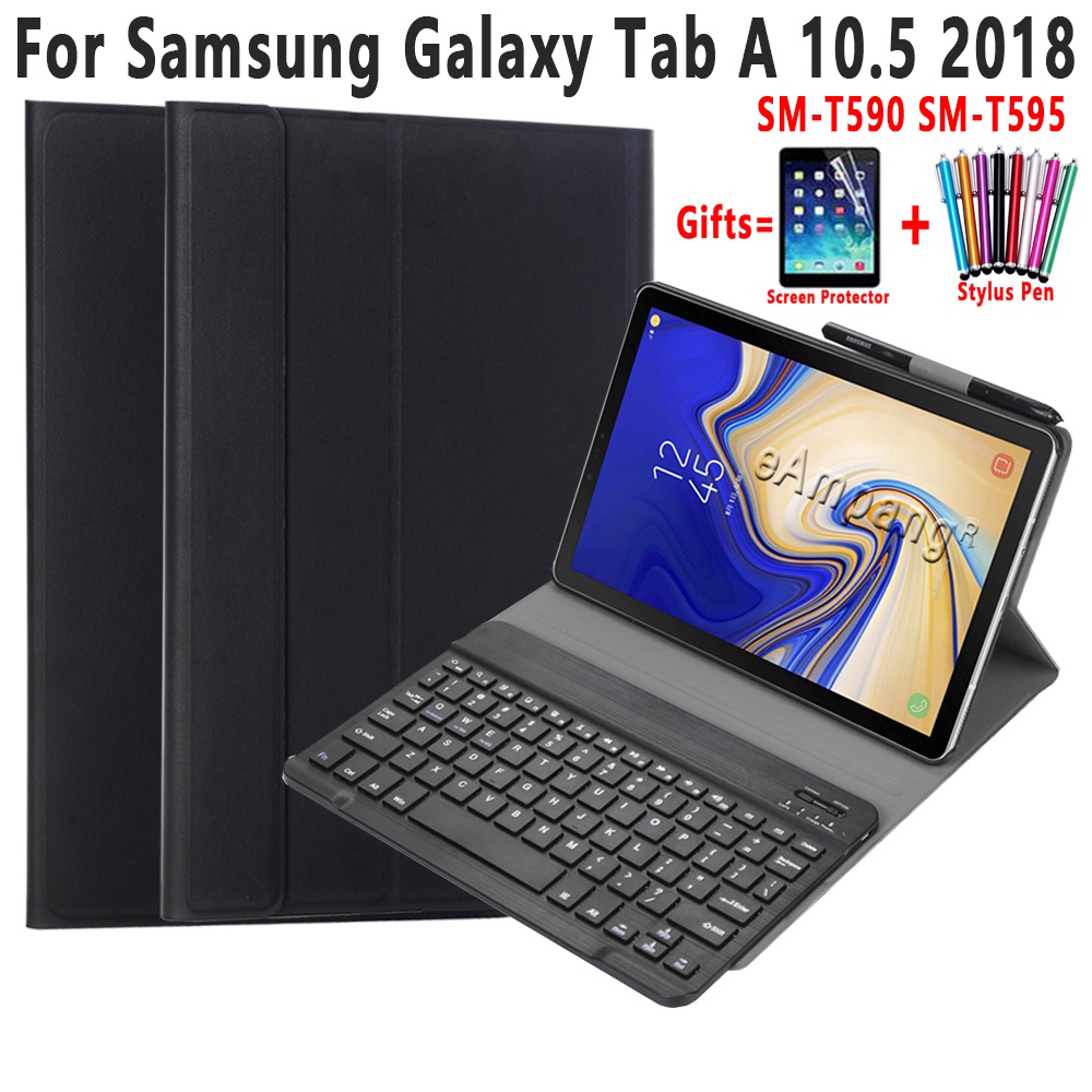 Bao Da Kèm Bàn Phím Cho Samsung Galaxy Tab A 8 8.0 2019 10.1 A6 2016 10.5 2018 T290 T295 P200 P205 T510 T515 T590 T595 T