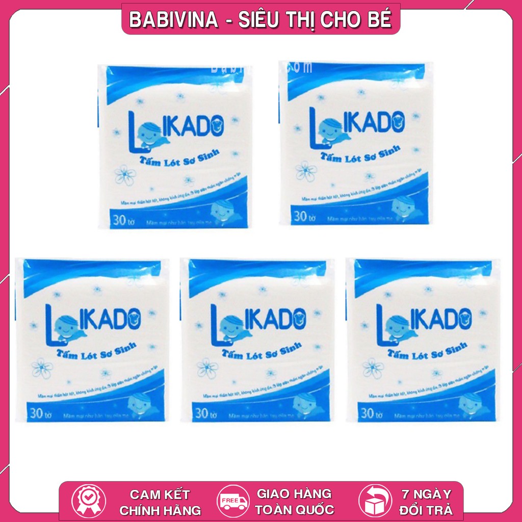 Combo 5 Gói Khăn Vải Đa Năng LIKADO 300g, 400g, 500g, 600g tấm lót likado Hàng Chính Hãng Mẫu Mới