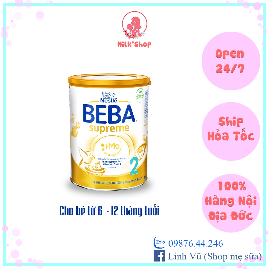 SỮA BEBA SUPREME 800g ĐỨC (mẫu mới)