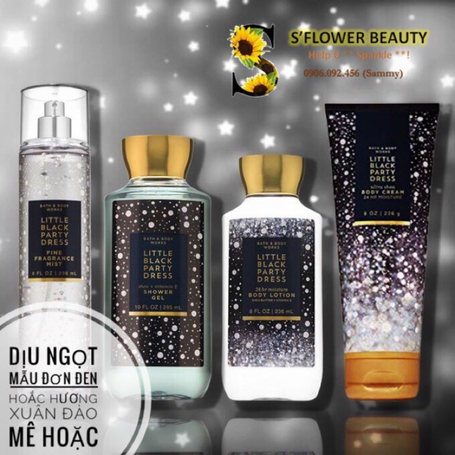 🌸Hoangngoctu 🌸 ✨Little Black Party Dress✨ | Dòng Sản Phẩm Tắm Dưỡng Xịt Thơm Nước Hoa Toàn Thân Bath & Body Works