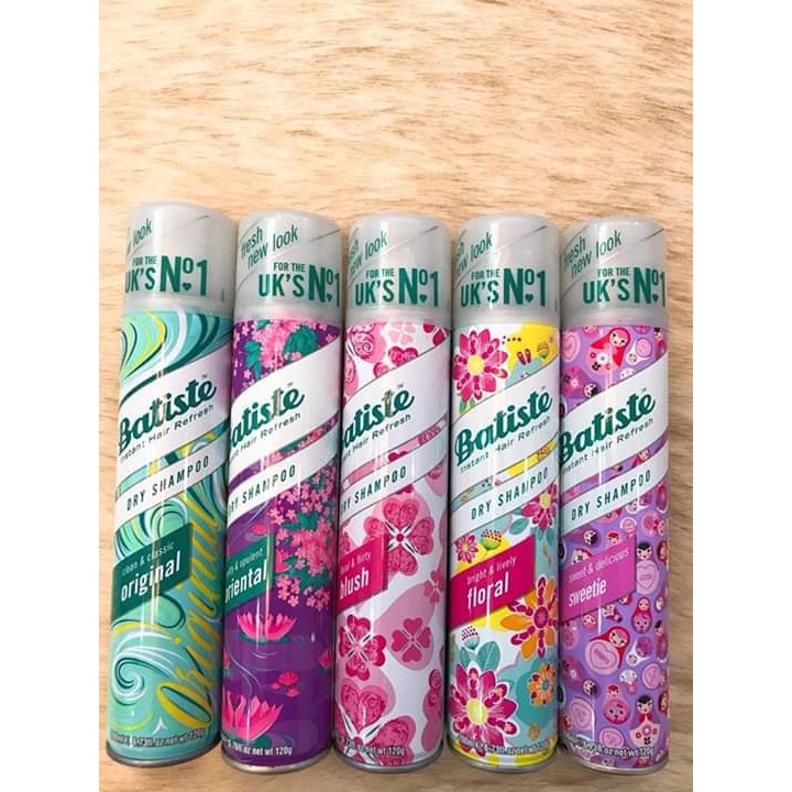 Dầu Gội Khô Batiste Dry Shampoo 200ml Hết Ngứa, Hết Bết Dính Tóc Bồng Bềnh Tức Thì