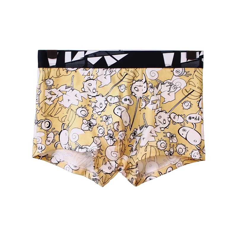 Quần Lót Boxer Cotton In Họa Tiết Hoạt Hình Thời Trang Thể Thao Cho Nam C545