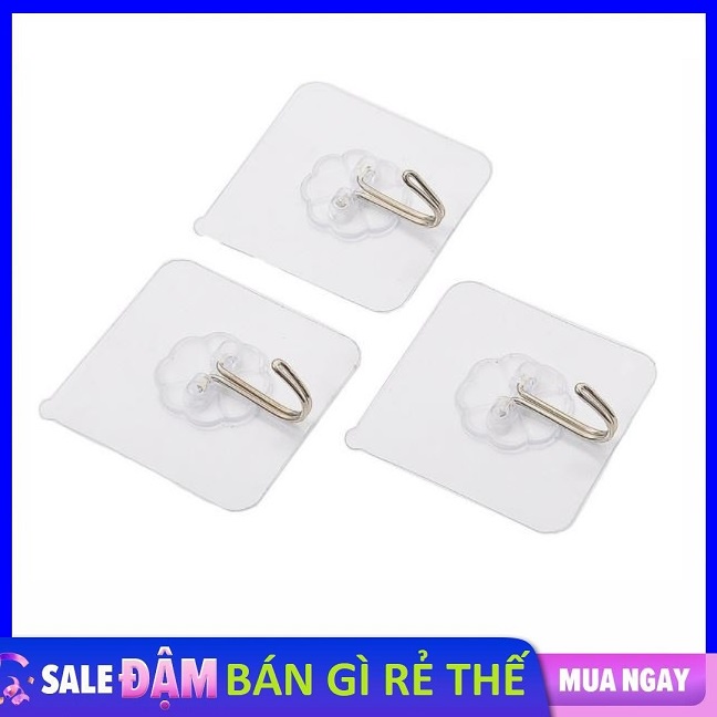 Set 100 móc treo dán tường cường lực trong suốt cao cấp