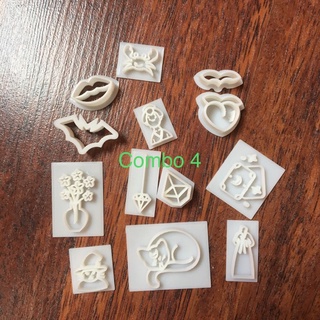 Khuôn cắt đất sét 3D_dễ thương_combo4 43 cái