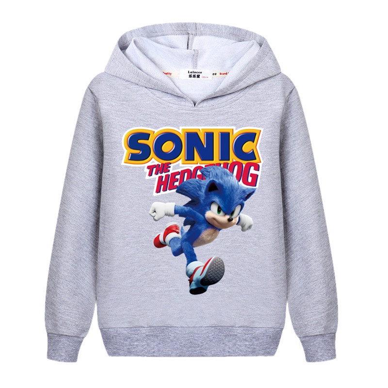 Áo KhoáC Hoodie In HìNh Sonic 2 Cho Bé