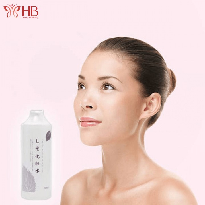 Nước hoa hồng tía tô Nhật Bản Perilla Natural Skin Lotion 500ml, toner tía tô cân bằng da, lotion cho da mụn