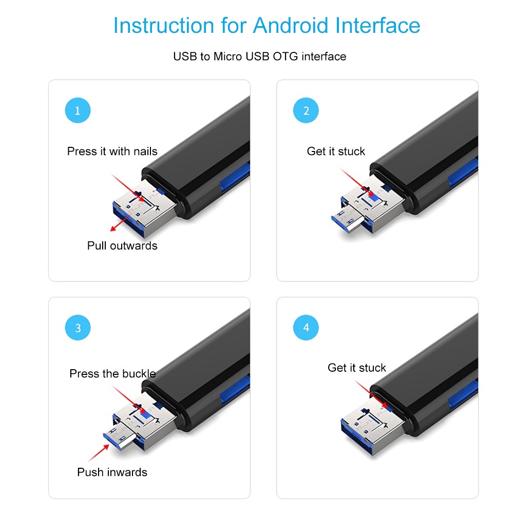 USB 3.0 loại C đọc thẻ nhớ SD TF 5 trong 1