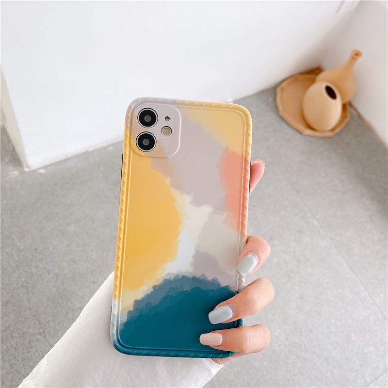 Ốp điện thoại silicon dẻo in hình màu Wy25 cho iphone 12 Pro Max 12 Mini 11 Pro Max XS Max XR X 8 Plus 7 Plus SE 2020