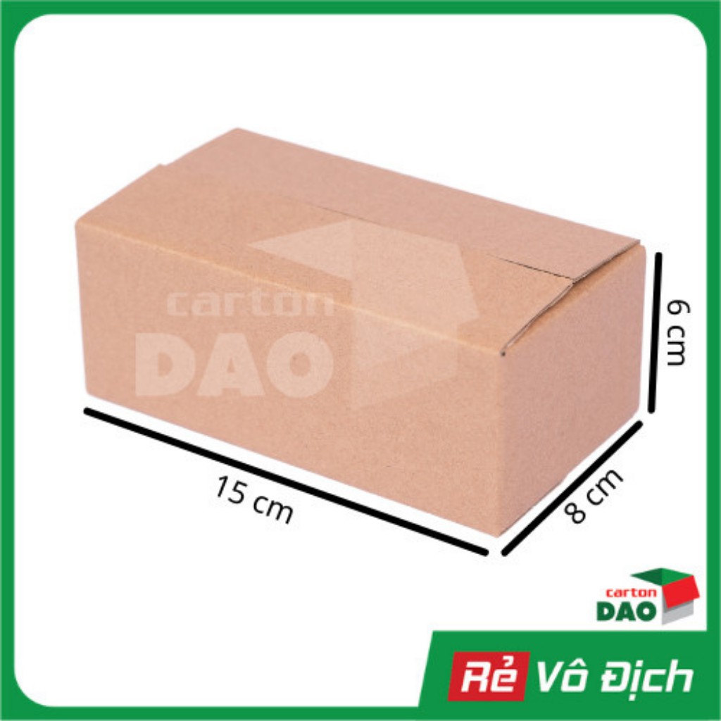 Hộp carton 15x8x6 cm đóng gói hàng vận chuyển COD