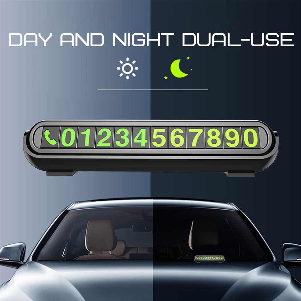 Thẻ đậu xe tạm thời kèm nhãn dán phát sáng ban đêm tiện dụng