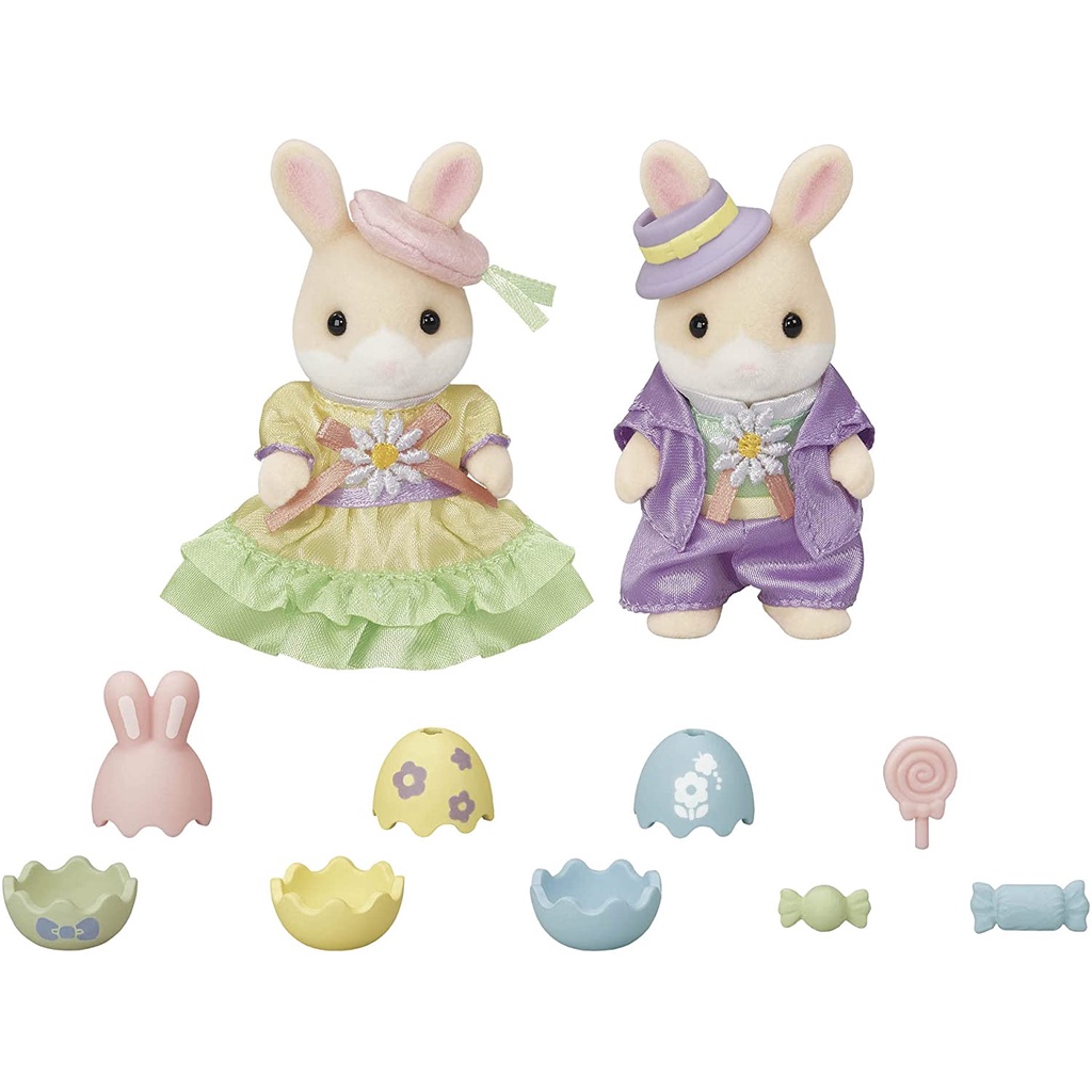 MỚI Đồ Chơi Sylvanian Families Cặp Thỏ Lễ Phục Sinh Margaret Rabbit Easter Pair