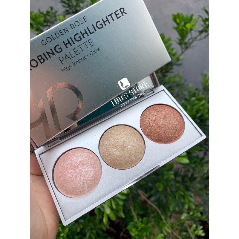 Bảng Highlight Golden Rose 3 Ô | BigBuy360 - bigbuy360.vn