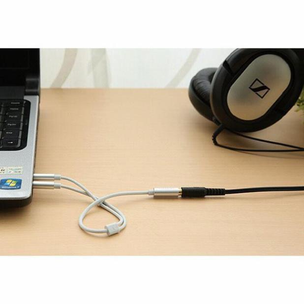 Cáp Gộp Loa, Dây Cáp Gộp Dây Loa 2 Vào 1 Audio Và Mic 3.5mm Loại Tốt.Jack Gộp Tai Nghe 3.5 Bọc Chống Đứt. Home.mall