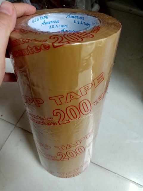 Băng keo vàng 200 yard dùng đóng hàng