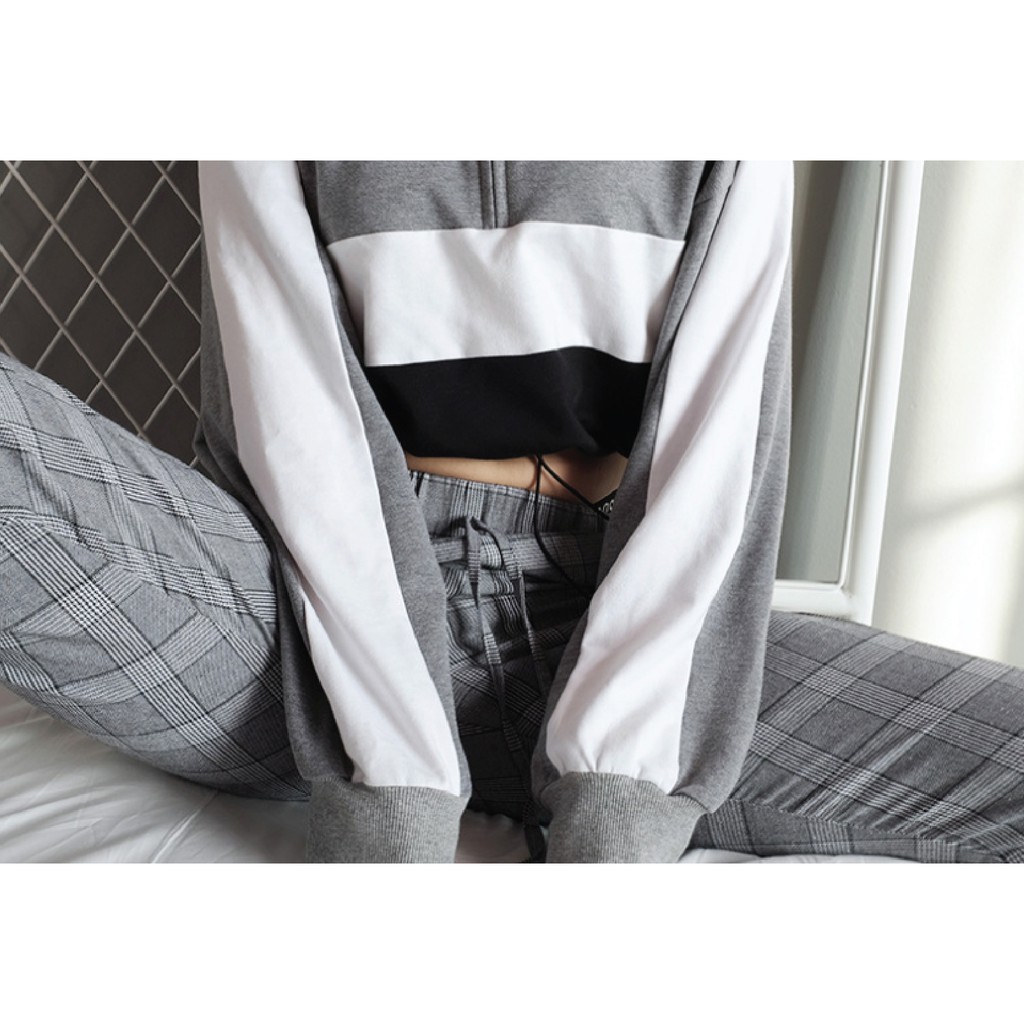 [ẢNH THẬT+CHI TIẾT VẢI] Aó Crop Top Hoodie Hot Trend