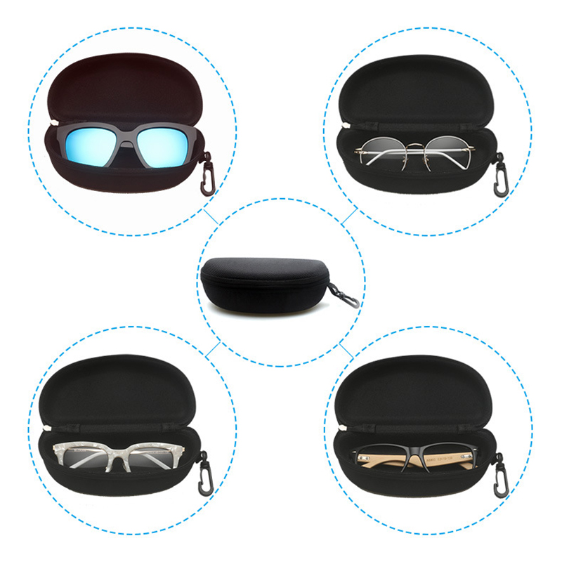 Sunglasses Case Compression Resistant Zipper Hook Glasses Case EVA Sunglasses Case