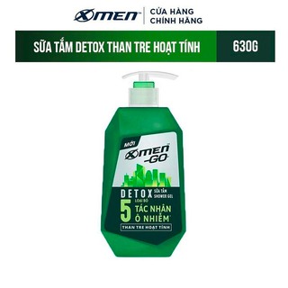 Sữa Tắm Detox X-Men Go Than Tre Hoạt Tính 630g