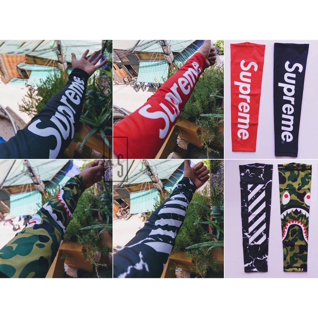 Bao tay Bape cá mập Champion Supreme - SẴN HÀNG