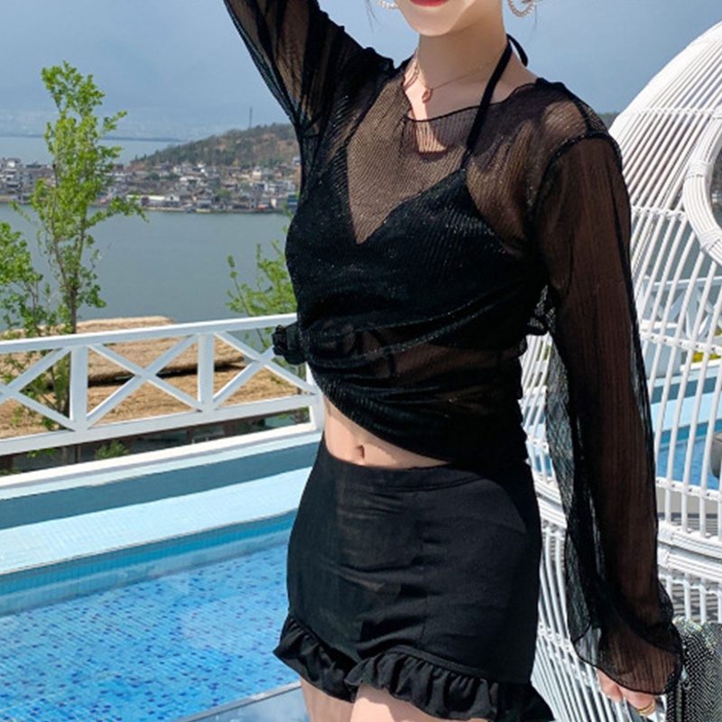 Bộ Bikini 3 Mảnh Tam Giác Quyến Rũ Cho Nữ