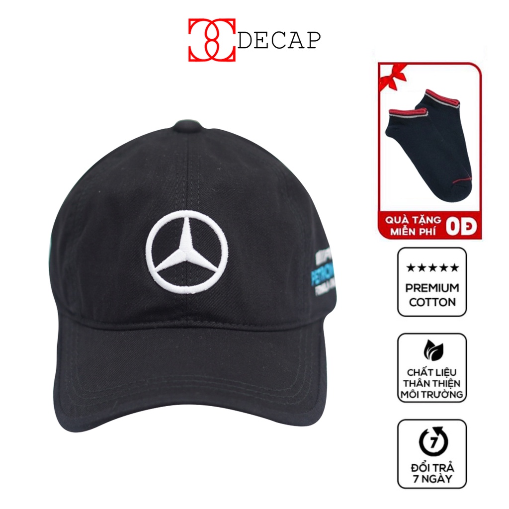 Nón mũ kết lưỡi trai thời trang phom đẹp nam nữ unisex ulzzang chất vải kaki snapback kiểu Mercedes Benz |DECAP SHOP