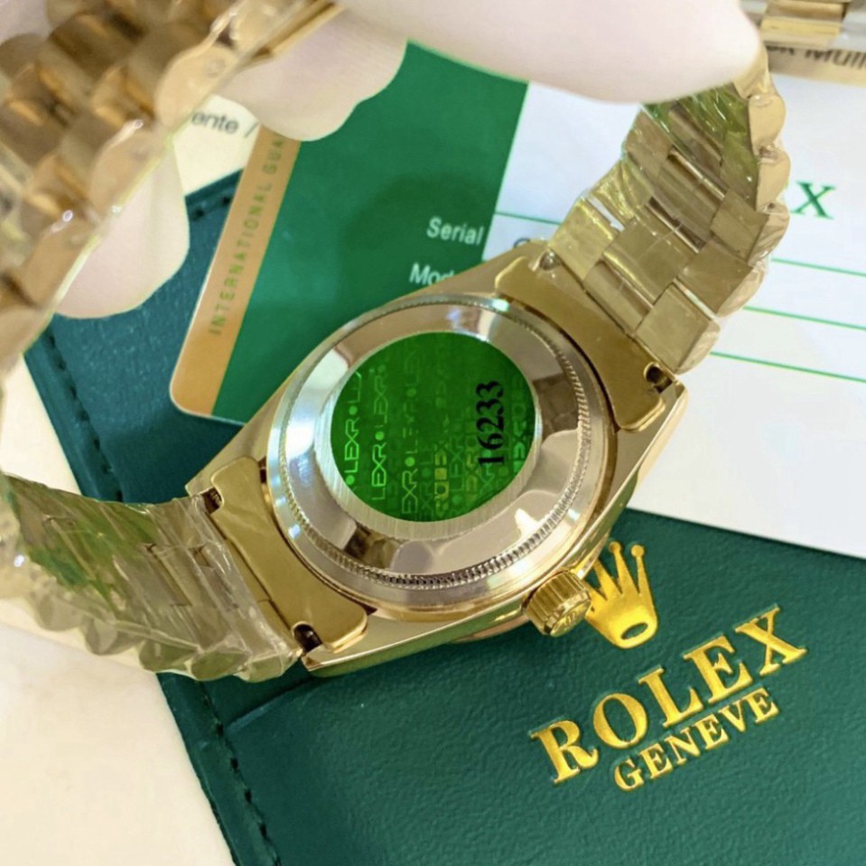 Đồng hồ nam Rolex - viền đá dây kim loại chống nước bảo hành 24 thnags