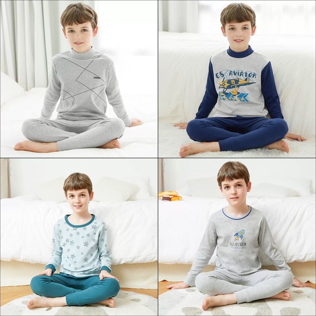 13-52kg Bộ Cotton Dài tay Thu Đông Hãng Nanjiren cho Bé Trai