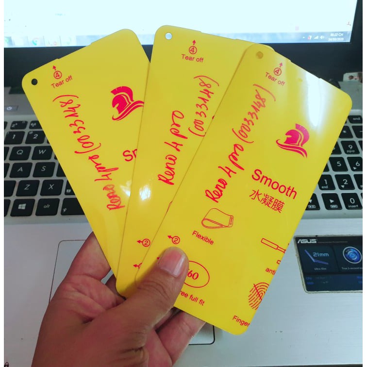 Dán cường lực dẻo PPF full màn hình cho Oppo Reno 4 Pro