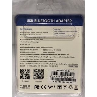 Đầu USB kết nối Bluetooth 4.0 Orico BTA-403 (Màu đen, nhỏ gọn)