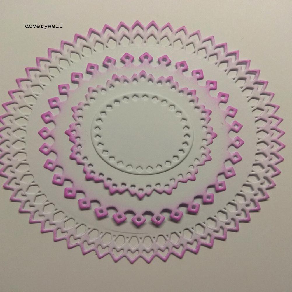 Set khuôn cắt giấy hình oval tỉ mỉ dùng trang trí