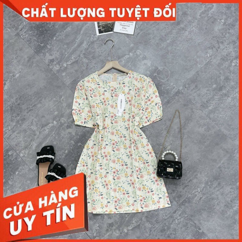 Váy Thô Hoa Nhí Thắt Eo Cực Xinh Về Hàng [ 𝐅𝐑𝐄𝐄 𝐒𝐇𝐈𝐏 ]  Chất Thô Lụa QC Mềm Đẹp Lắm Lên Form Chuẩn Mẫu Hàng May Kỹ