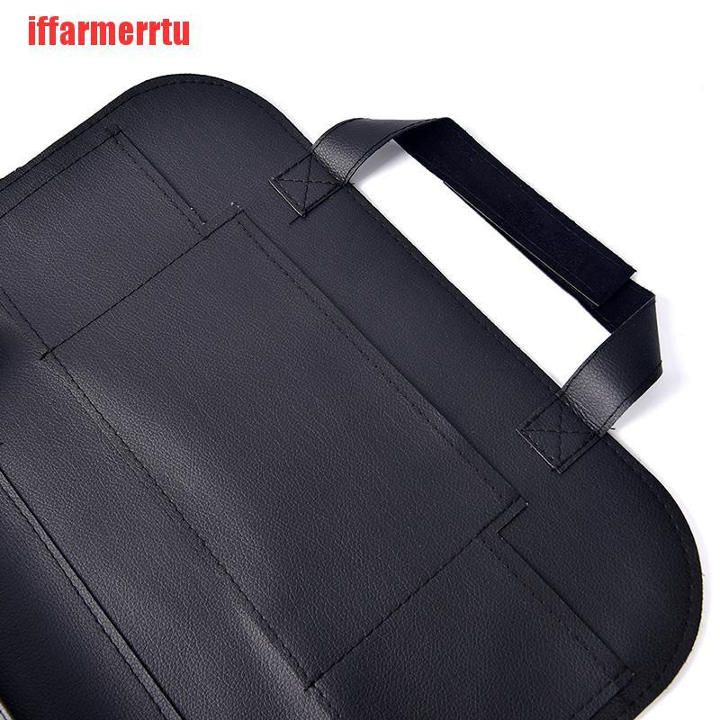 {iffarmerrtu}Black Car Seat Back Multi-Pocket Leather Storage Bag Organizer Holder Universal HZQ