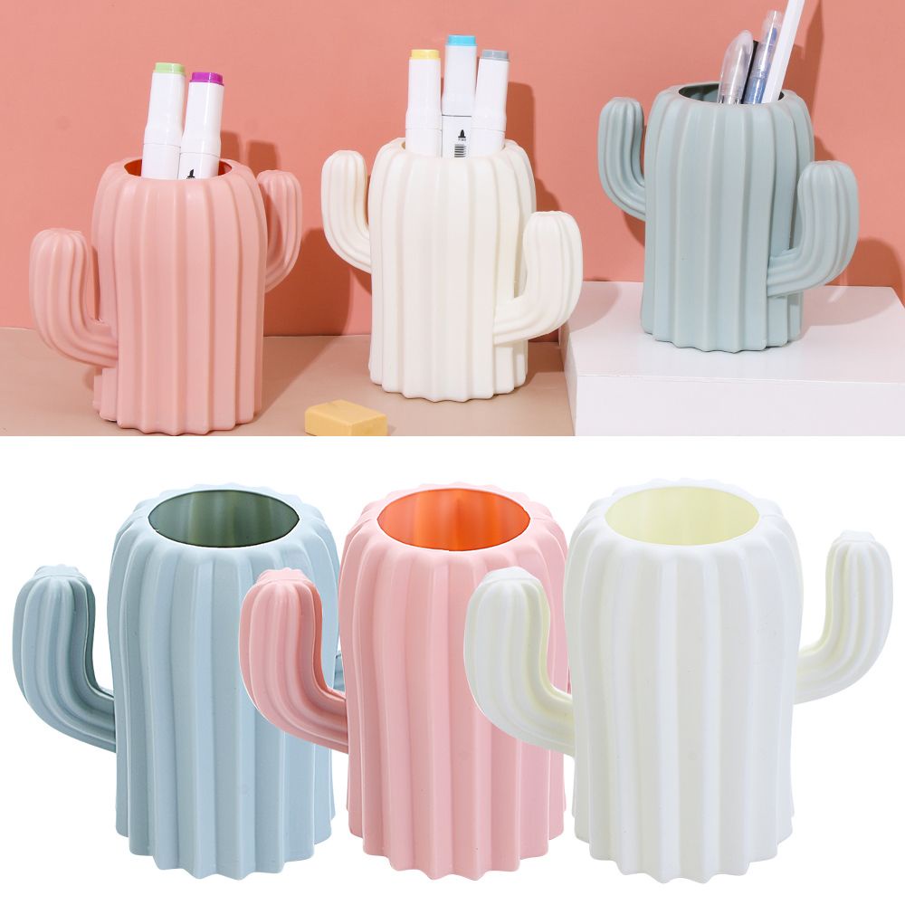 Hộp Đựng Đồ Trang Điểm Để Bàn Hình Cây Xương Rồng Bằng Nhựa Đa Năng Nhiều Màu Sắc