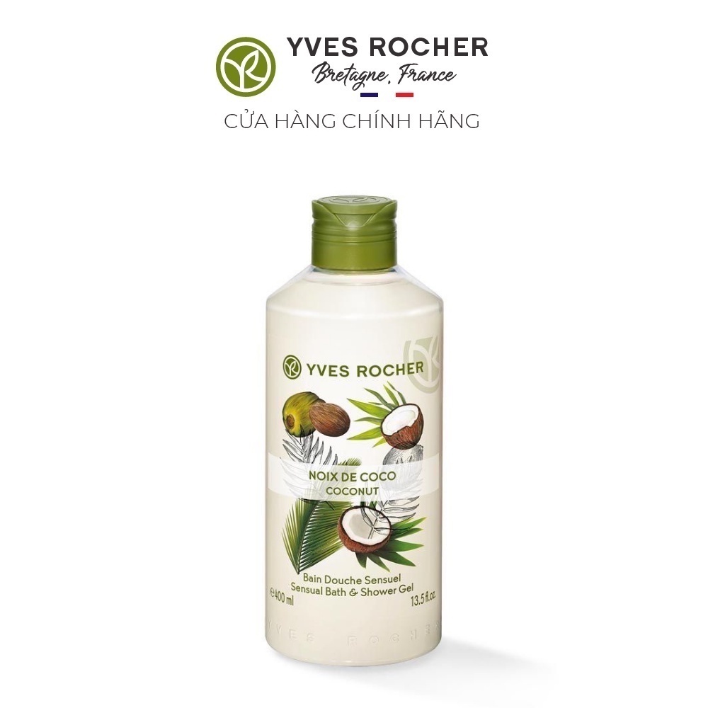 Gel Tắm Yves Rocher Coconut Sensual Bath And Shower Gel 400ml