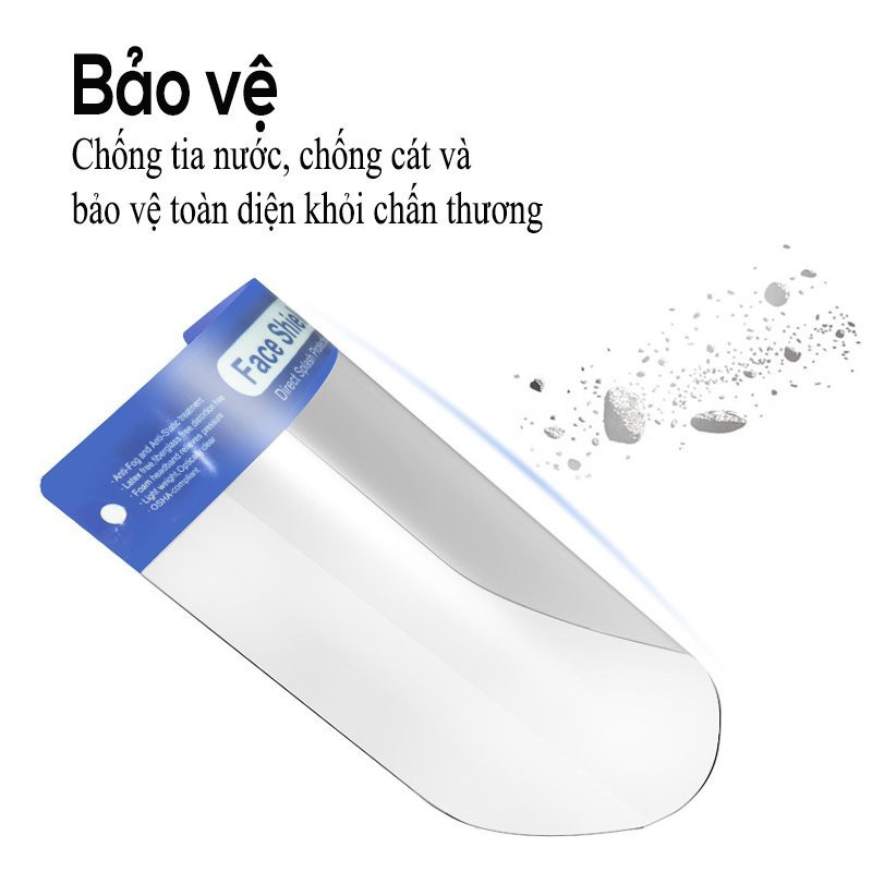 Kính chống giọt bắn, kính bảo hộ, tấm chắn face shield mặt nạ bảo hộ neo,người lớn trẻ em đeo đều vừa