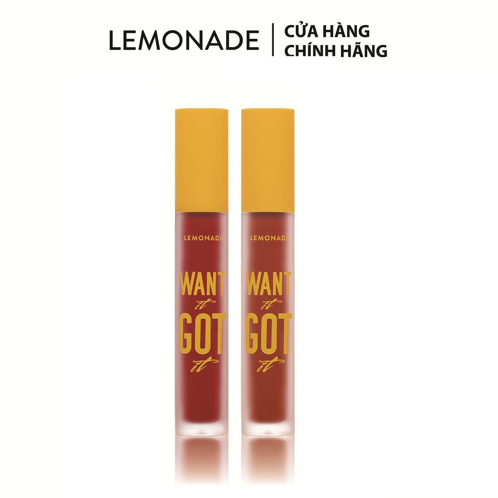 Combo 2 Son Kem Lì Nhẹ Môi Lemonade Want It Got It Lipcream 5gx2