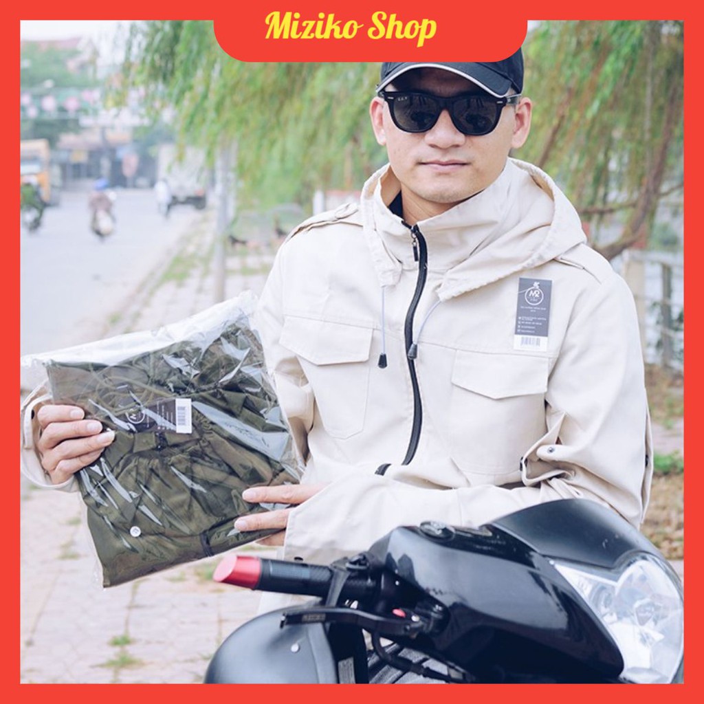 Áo chống nắng Nam - thời trang, vải kaki có túi Miziko SHop