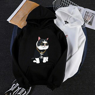 Áo Nỉ Sweater cặp đôi hình MÈO ĐEO KÍNH  aothun268