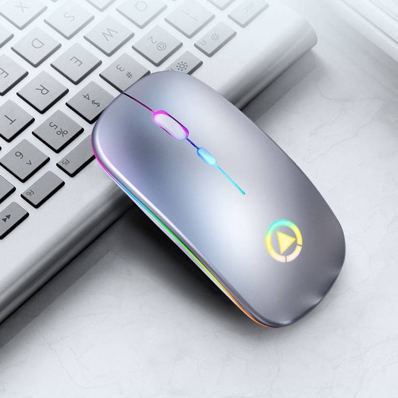 Chuột không dây bluetooth kiêm wireless YINDIAO A2 siêu mỏng led RGB - phiên bản Silent không (màu ngẫu nhiên)