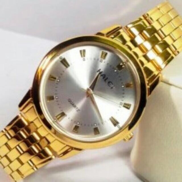 Đồng hồ nam Halei HL167 mặt trắng dây vàng chống nước tuyệt đối