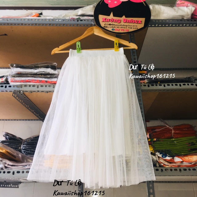 MS03 Chân váy tutu Dư Tú Lệ , váy lưới 2 lớp đai thun đủ màu | BigBuy360 - bigbuy360.vn