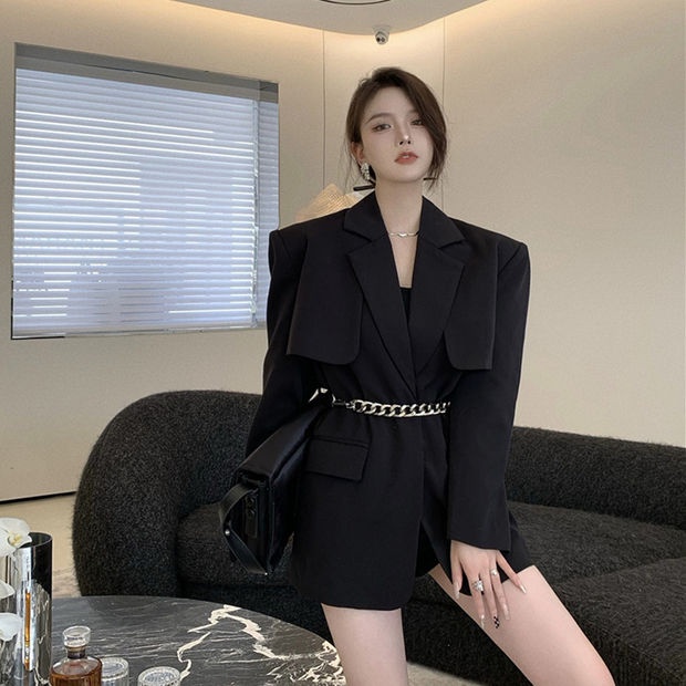 Áo Khoác Vest Phong Cách Hàn Quốc Thời Trang Xuân Thu Cho Nữ