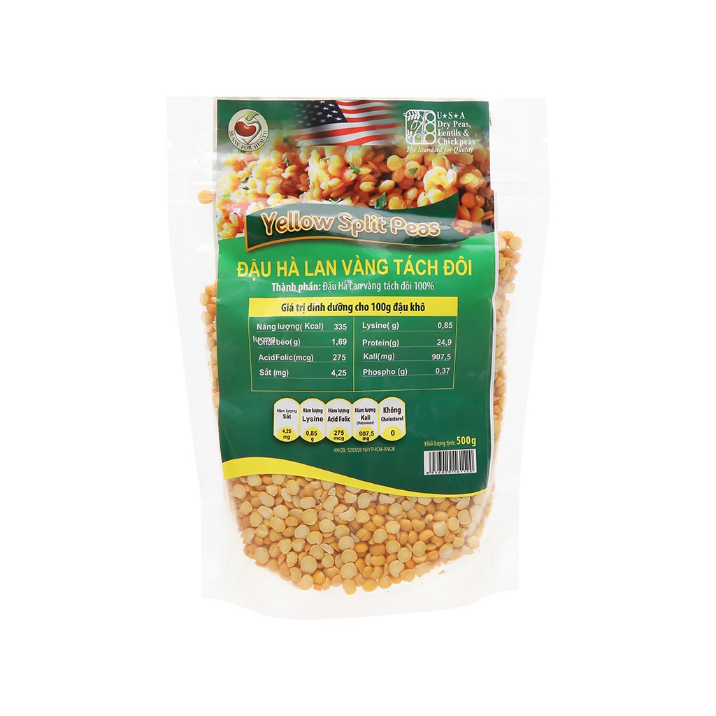 Đậu Hà Lan vàng tách đôi TMT Foods 500g