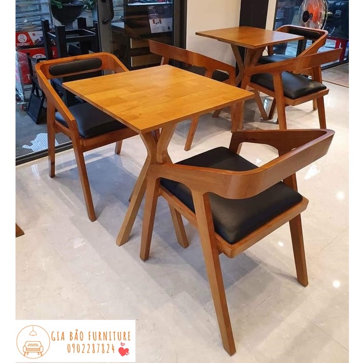 Ghế cafe Katakana, Ghế nệm Katakana chân gỗ sang trọng