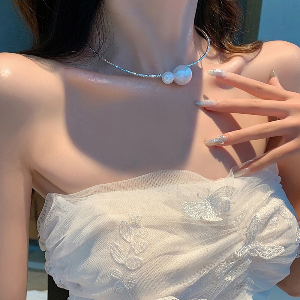 Toàn Bộ Vòng Cổ Hở Đính Ngọc Trai Sang Trọng Cho Nữ