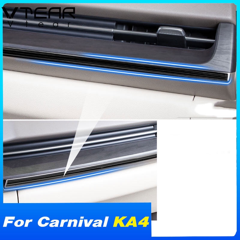 Khung Inox Trang Trí Bảng Điều Khiển Trung Tâm Xe Hơi Kia Carnival KA4 2023 2022 2021