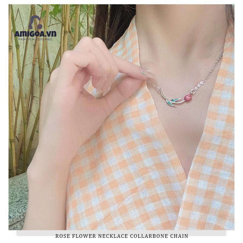 ✨✨ Vòng Cổ Hoa Hồng Tươi Mới Thanh Lịch Phù Hợp Với Mùa Hè