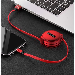 Cáp cuộn rút sạc nhanh và truyền tải dữ liệu cổng Type C Micro USB Cafele